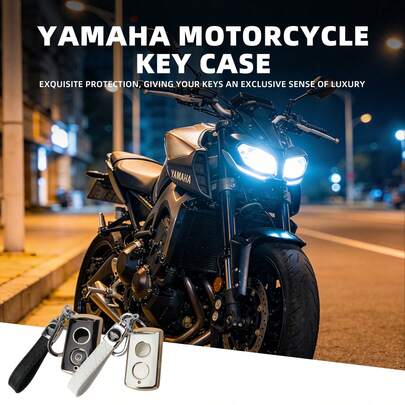 1 طقم أغطية مفاتيح من مادة TPU مع 2 مفتاح، غطاء حماية مفتاح السيارة أبيض/أسود، غطاء واقي، مقاوم للسقوط، صغير وقابل للحمل مع خطاطيف، مناسب لمفاتيح الدراجات النارية