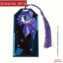 2D Elegant Moon & Sun Acrylic Bookmarks - Colorful Transparent Page Markers, Suitable For 11 Festivals As Perfect Daily Office Accessories Or Gifts For Book Lovers, 2D Flat Design - A - View 4