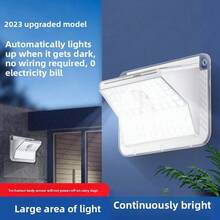 Outdoor Solar Lights, LED Solar Security Lights, Solar Powered, Automatic Sensor (Dusk To Dawn), Equivalent To LED Floodlight, Waterproof And Dustproof, Suitable For Patio, Balcony, Garage, Garden, Fashionable Design, Battery Life 10-12 Hours, Light Up Your Way Home. - 太陽能充電壁燈 - 查看 6