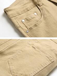 JUNBAOSS Men's Slim Fit Stretch Jeans Ripped Skinny Jeans For Men, Distressed Straight Leg Fashion Comfort Flex Waist Pants - Khaki - View 4