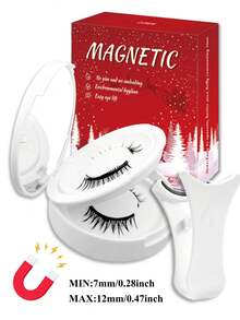 2 Pairs Magnetic Eyelashes Set, 5-14mm, Reusable, Upgraded 3D Dual Magnetic Lashes, Portable, Glue-Free, Strip Lashes, Create Natural Makeup. FindLove Magnetic Eyelashes Set, Natural, Thick, Delicate, With Clip, Individual Lashes, High Quality, Professional Magnetic Eyelashes Set. Exquisite Box Appearance, Suitable As Christmas, New Year, Valentine's Day Gift - Spiky Manga Lashes - View 8