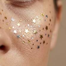 Long-Lasting Gold & Silver Freckle Stickers, Stage & Cosplay Makeup, Waterproof & Smudge-Proof - 3 Gold Cards and 3 Silver Cards - View 4