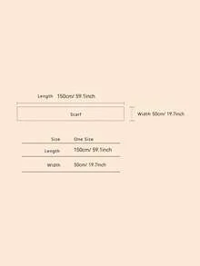 1条女士轻薄雪纺纯色围巾，多功能披肩/围巾，透气舒适，适合日常、旅行和休闲，春夏皆宜 - 杏色 - 查看 5