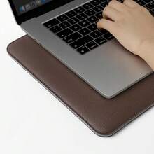 Laptop Sleeve 13 Inch Precisely Compatible With  Air M4 2025-2018 &  Pro M2 2022 M1 2020-2016, Faux Leather Cover Case, Coffee - 咖啡 - 查看 6