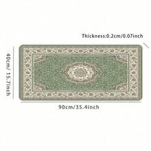 1 件装波西米亚风桌面垫带鼠标垫 - 35.4x15.7 英寸，超大尺寸，波西米亚主题双面设计，饰有波西米亚复古图案，底部防滑橡胶，带腕托，可水洗涤纶表面，适合游戏玩家和波西米亚风格爱好者，桌面配件，办公用品，桌面垫，鼠标垫 - 綠色 - 查看 13