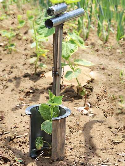 1pc Handheld Garden Hole Punch Tool Manual Planter For Efficient Planting Transplanting Precision Soil Loosening For Farmers Garden Enthusiasts