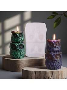 Owl Eye Silicone Candle Mold, DIY Owl Crafts Mold, Stackable Ornament - White - View 3