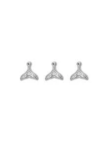 3pcs/Pack 304 Stainless Steel DIY Jewelry Accessories, Elegant Minimalist Fish Tail Pendant - Fishtail Accessories - View 6