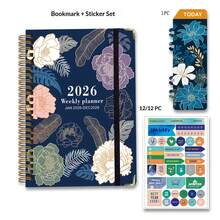 1pc Spiral Bound Planner Notebook, Simple Style Business Schedule Logbook, Action Journal, Business Plan Notepad - Multicolor - View 3