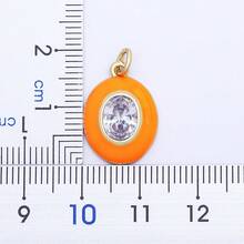 New Oval Shape Enamel Drop Oil Crystal Zirconia Pendant Necklace For Women Candy Colors Choker Copper Neck Jewelry Chic Gifts - Pendant Necklace - View 4
