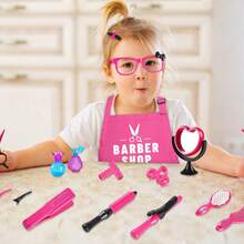 2026 New Girls' Realistic Hairstyling Toy Set, Including Hairdryer, Comb, Scissors And Other Accessories, Suitable For Girls' Dress-Up And Makeup Play, Made Of Durable Plastic, Cute And Fun Design - Multicolor - View 5