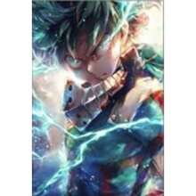 NebulaNova 动漫海报套装、Izuku Midoriya、Bakugō Katsuki、OCHACO URARAKA、Shoto Todoroki、拼贴套件，1 件套 - 淡黃 - 查看 10