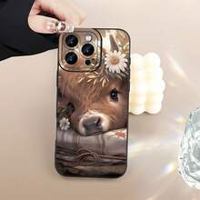 Una funda de teléfono con estampado de patrón creativo e interesante de moda de vaca divertida, protección completa engrosada, regalo de San Valentín/Año Nuevo para hombres y mujeres, regalo de cumpleaños o festivo, regalo de Año Nuevo adecuado para iPhone 16 15 14 13 12 11 XS XR X 7 8 Plus Pro Max S - Colores mixtos - Ver 6