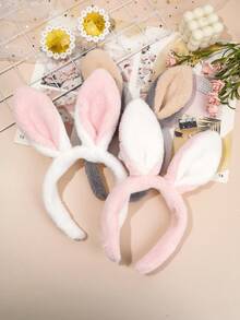 1pc Easter Bunny Headband, Rabbit Ear Headband, Cosplay Plush Easter Gift - Multicolor - View 4