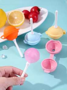 4 件/2 件/1 件硅胶棒棒糖形状冰球模具、冰棒模具、冷冻冰块托盘、创意棒棒糖冰淇淋模具、冷冻冰块托盘、冰球制作器、冰淇淋模具、冰棒模具、硅胶棒棒糖模具、DIY 冰淇淋冰棒、耐热和耐寒冰球制作器 - 彩色 - 查看 7