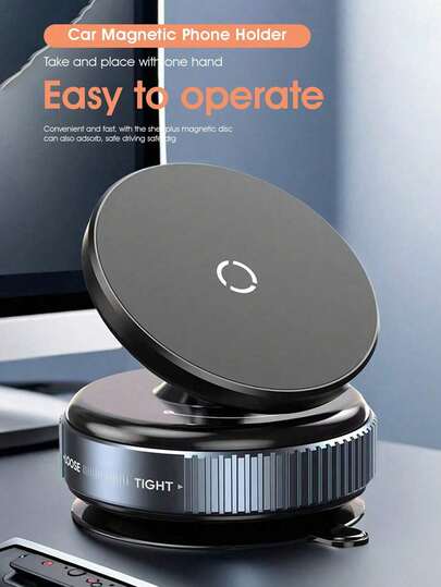 Easypie Selection 360°可调节真空磁吸手机支架，适用于汽车仪表盘 - 强力吸盘，兼容所有智能手机，免提吸盘手机支架，适用于汽车/健身房/镜子/光滑表面