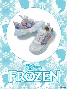 Disney 1 Pair Frozen Themed Children's Athletic Shoes, Including  Princess, Anna Princess And Arendelle Princess Sneakers, Suitable For Daily, Holiday Sports And Outdoor Wear. Comfortable, Non-Slip, Breathable Soles - Blue - View 3