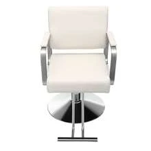 Silver & Beige Salon Chair - 360° Rotating Stylist Chair With Leather Upholstery - Hydraulic Adjustment Barber Chair With Chrome Base - Professional Beauty Salon Seat With Lumbar Support - Commercial Grade Swivel Chair For Hair Salonssalon Chair, Barber Chair, Hair Chair, Pedicure Chair, Tattoo Chair, Vanity Chair, Shampoo Chair, Hair Salon Chair, Hair Salon Furniture, Massage Chair, Braiding Chair, Styling Chair, Salon Chairs, Shower Chair,Hair Chair For Hair Stylist For Home,Salon Chairs,Salon Styling Chair,Hair Styling Chair,Salon Chairs For Hair Stylist - 白色銀色 - 查看 10