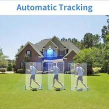 5MP Dual Lens Smart Security Camera With 5X Zoom & AI Tracking, 5G Connectivity With Waterproof Design, Motion Detection With Sound Alerts, Color Night Vision With Custom Alarms, Support For 24/7 Monitoring - Black and White - View 9