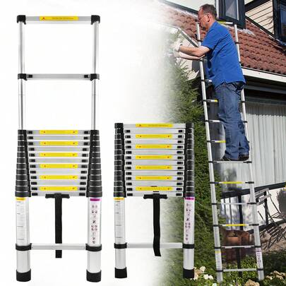 Aluminum Telescopic Ladder, Folding Ladder, Double Ladder, Sliding Ladder, Multi-Purpose Ladder, Ladder, Single Ladder, Aluminum Ladder