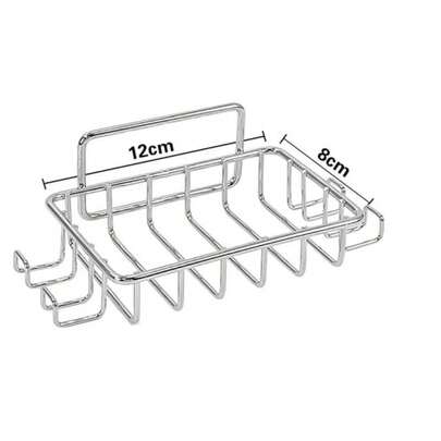 Wall-Mounted Soap Dish Holder Punch-Free 304 Stainless Steel Drain Soap Box Bathroom Portable Self-Adhesive Soap Storage Rack