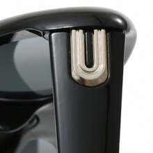 1 pieza Gafas de moda con remaches, versátil y favorecedora apariencia sin maquillaje - Negro - Ver 3