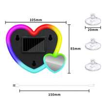 3.7V+300mAh Lithium Battery Solar Powered Heart-Shaped Neon LED Light, Wireless Atmosphere Lamp For Car Rear Window Decoration, Popular Car LED Window Glow Heart-Shaped Atmosphere Light, USB Decor - Multicolor - View 12
