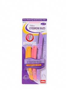 6pcs Multi-Function Eyebrow Trimmer, Stainless Steel Folding Knife, Portable Folding Handle With Patterned Blade, Beauty Tool - Multicolor - View 6