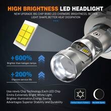 HYNBYZJ 2pcs H7 H4 Led Projector Lens Hi/Low H11 9005 HB3 9006 HB4 Car Headlight Bulbs 12V 24V Canbus 80000LM LHD Mini Lamp - A - View 3