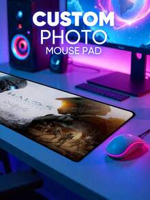 1pc Customized Photo Or Logo Printed Mouse Pad, Personalized Desk Accessory, Computer Gaming Mouse Pad, Comfortable Mouse Mat For Office, Laptop, Home, Travel, Gift For Gamers, Couples, Friends, Family - Style 2 - View 9
