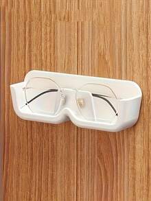 1pc Wall-Mounted Eyeglass Holder, Suitable For Bathroom And Bedroom, Anti-Drop Fashionable Glasses Storage Display Rack, Adhesive No Drilling Needed Glasses Hanger, Space-Saving Home Storage Accessory, Suitable For Daily Use, Graduation Gift And Household Essential - Multicolor - View 9