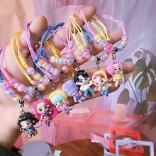 卡通动漫韩流女巫组合手链，时尚DIY串珠手工编织手链 - 彩色 - 查看 1