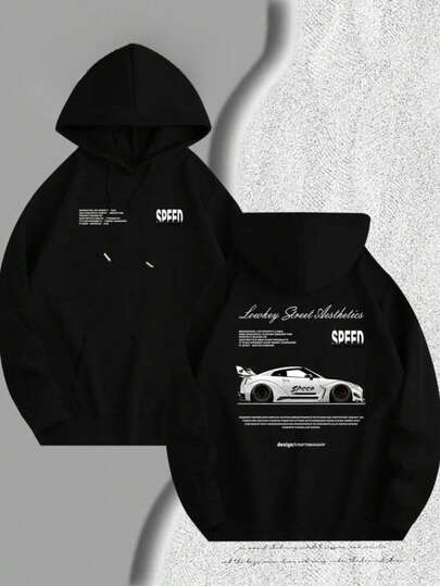 Hombre003-FB Sudadera con Capucha Casual para Hombre y Mujer - Calce Cómodo y Estilo Versátil's Sudadera con Capucha Gráfica de Coche de Carreras - Diseño de Texto y Cultura JDM, Sudadera Casual con Logos de Carreras, Suéter de Manga Larga Lavable aáquina para Entusiastas de JDM(Delgado para primavera y otoño, elige una talla más grande.)