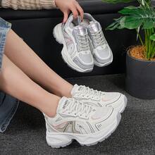 Giày thể thao nữ mới, giày tennis nhẹ, giày chạy bộ đa năng, giày thể thao đế dày dễ thương và thời trang. - Màu be - Xem 3