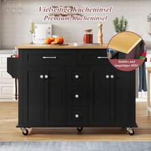 Storage Islands & Carts - Black - B - View 7