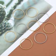 5Pcs Fashion Spiral Twisted Stainless Steel Closed Jump Rings Round Pendant Accessories Suitable For DIY Earrings, Bracelets And Various Handmade Jewelry Making - H2275 - View 9