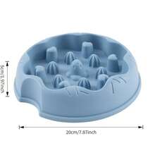 甜甜圈造型慢食宠物碗，防呛防翻，猫狗粮水碗 - 100ml - 查看 9