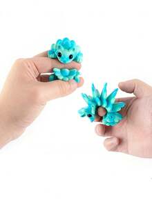 3D打印可爱刺猬，关节可动，逼真的迷你刺猬工艺品，万圣节和复活节热门商品 - 彩色 - 查看 10