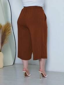 Women's Plus Size Pantacourt Style Casual Pants, Super Cool And Comfortable, Sizes G1 To G6 - Rỉ Nâu - Xem 4