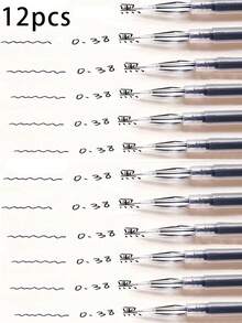 3pcs/Set, 0.38mm, Quick-Drying Ink Pens, Black/Blue/Red - Ideal Pens For Exams And Office, Fine Tip, Suitable For Writing, Back To School Essential - Multicolor - View 16