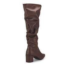 Loris Shoes Oficial Women's Wrinkled Ankle Boot With Zipper, Square Toe, Low Heel, Comfortable 453 - Cà phê tổng hợp - Xem 4