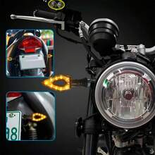 Tendencia4 Luz Led Direccionales Intermitentes Laterales Moto AhuecarCalidad premium - Rojo - Ver 9