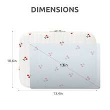 Puffy Laptop Sleeve 13-15.6 Inch Cute Quilted Laptop Protective Case Padded Floral Computer Sleeve For MacBook (B-Cherry, 13 Inch) - B-cherry - 查看 8