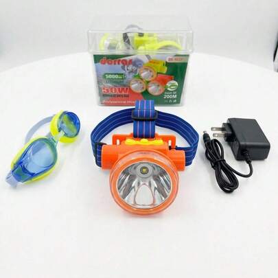 Lámpara de cabeza LED recargable para natación y aventura