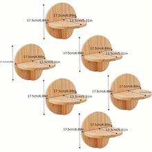 2/3/6件套圆形猫咪壁架，实木猫咪壁梯，室内猫咪攀爬墙栖架，最大承重12公斤（26磅） - 杏色 - 查看 11