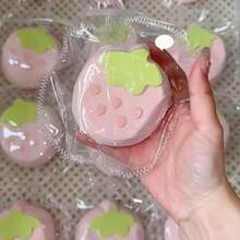 1个草莓奶油捏捏乐玩具 - 解压玩具 - 柔软Q弹玩具 - 捏捏乐玩具 - 指尖玩具 - 史迪奇玩具 - 旅行玩具 - 课堂指尖玩具 - 迷你洗澡玩具 - 圣诞文具减压球，生日礼物，完美礼物，复活节礼物，圣诞节礼物，万圣节礼物，平安夜礼物 - 彩色 - 查看 4