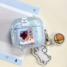 Cute Dog Design Protective Case Suitable Compatible With Apple Wireless Charging Case, Anti-Scratch And Anti-Drop - Clear - View 8