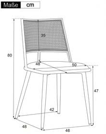6 Dining Chairs, PU Seats, For Dining Room, Living Room And Bedroom, Black, Beige. - Black - View 10