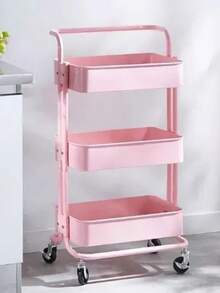 Carro Ayudante Plastico Color Rosado - Rosa - Ver 2