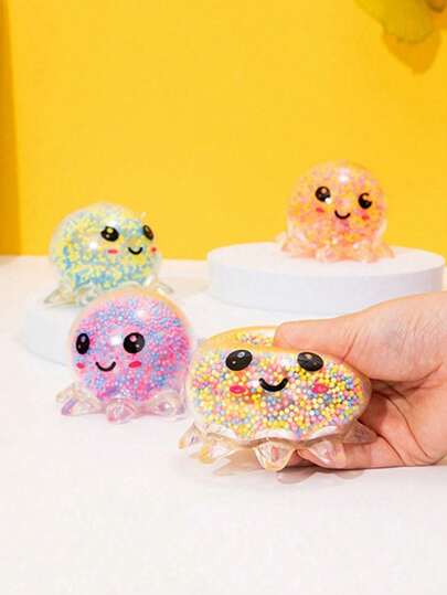 4/8 Pcs Fidget Stress Relief Toys For Kids & Adults - Squishy Balls, Decompressing Balls & Octopus Squeeze Balls! Fun Aquatic Birthday Party Favors, Sensory Toys For Autism, Easter Gift